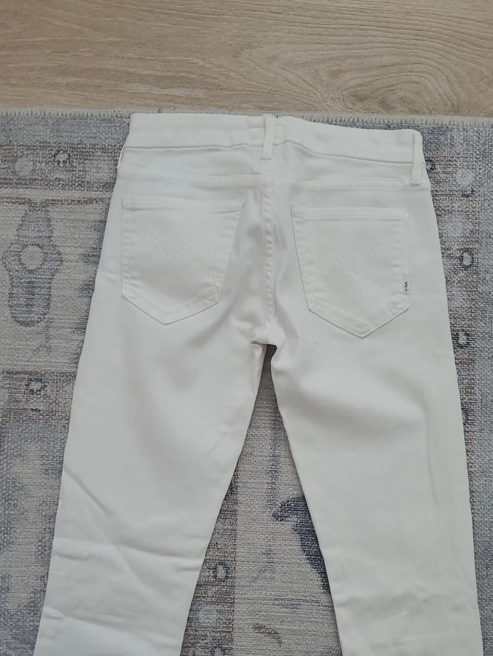 Mother The Looker Sleeping Beauty White Stretch Jean Denim Pants Sz24